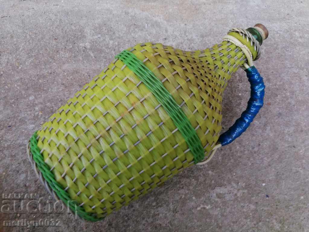 Auction Old glass bottle damajana bash wine bottle brandy vessel Auction Old glass bottle damajana bash wine bottle brandy vessel