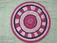Ръчно плетена декоративна подложка от рафия, Африка