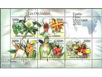 Чисти марки в малък лист Флора Орхидеи 2011 Коморски острови