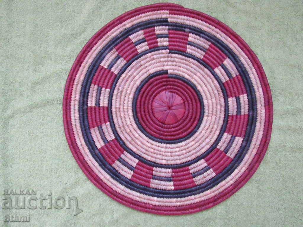 Hand-woven decorative raffia pad, Africa-3 with price 33.00 BGN | € 16.87