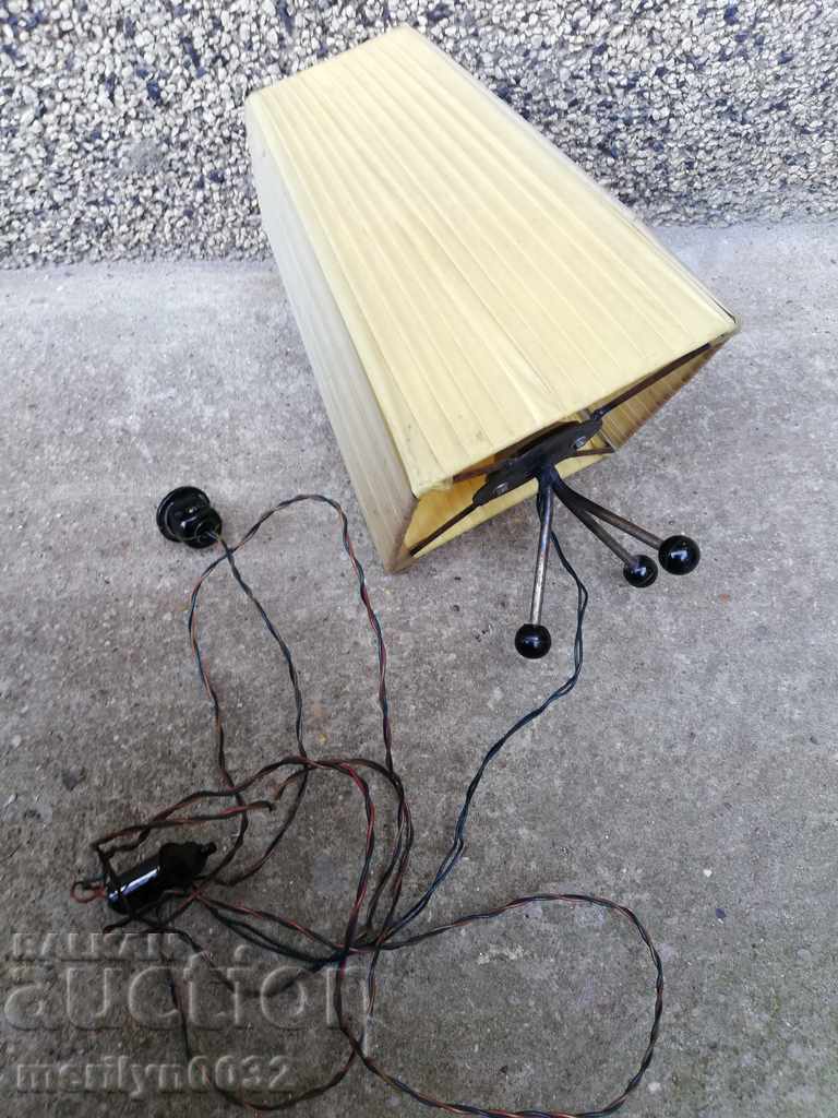 Auction  Old electric night lamp shade, lantern, bulb