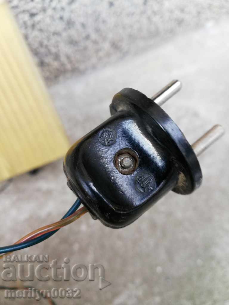 Old electric night lamp shade, lantern, bulb - 5