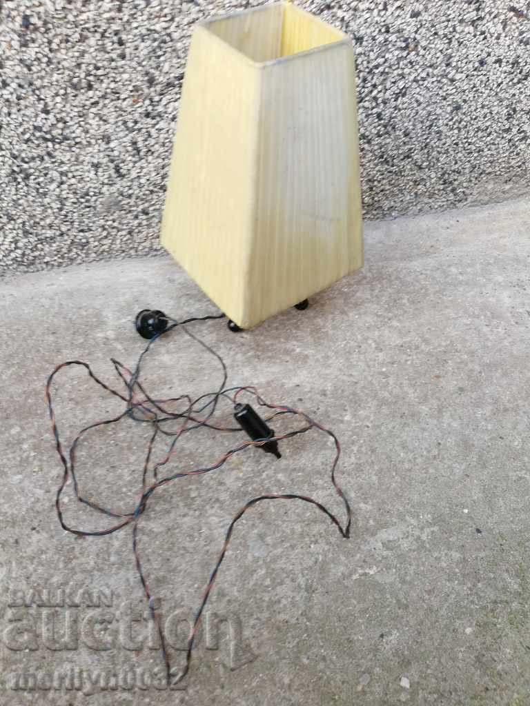 Old electric night lamp shade, lantern, bulb - 7