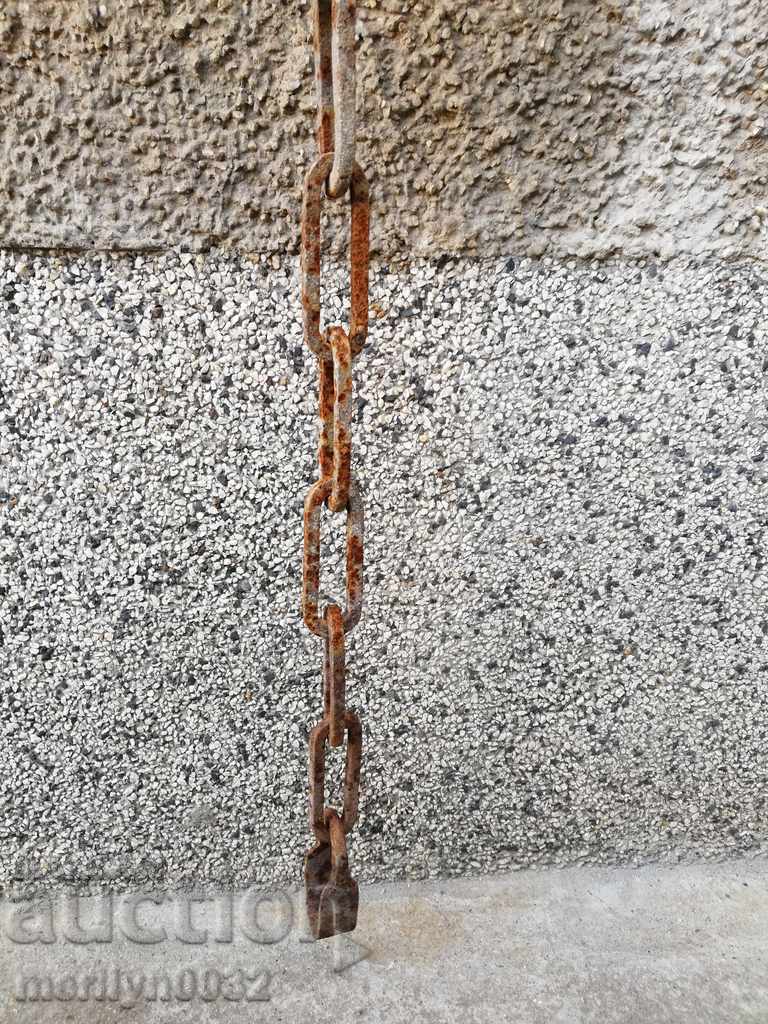 Auction Old wrought iron chain Auction Old wrought iron chain