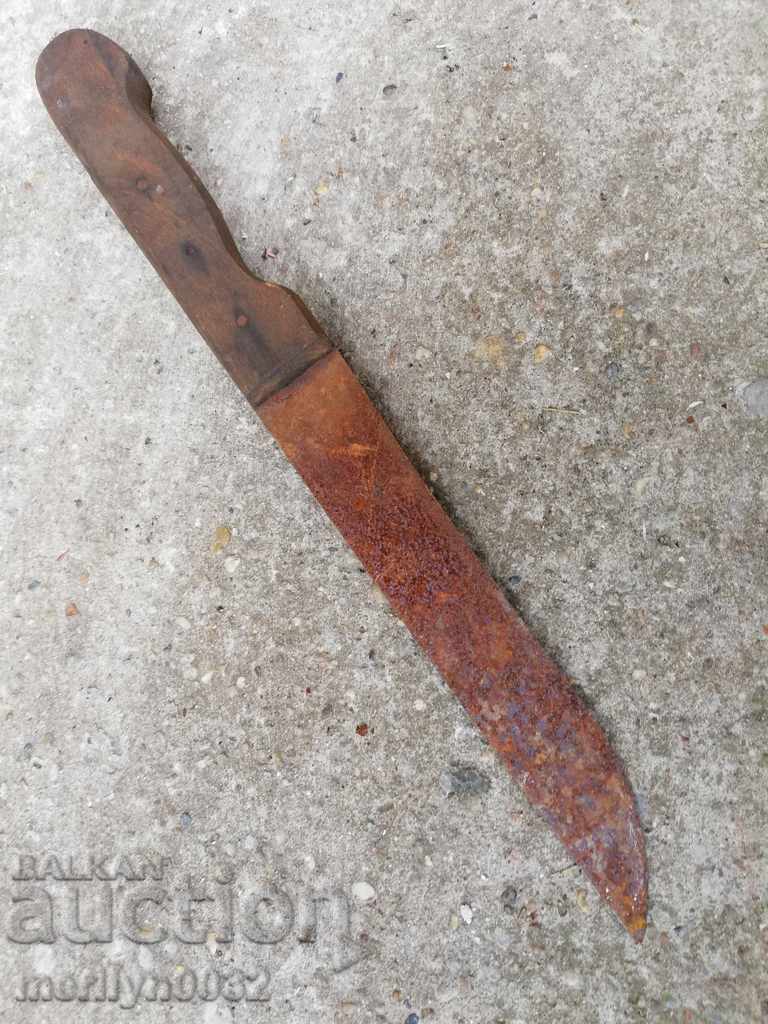 Auction Old butcher knife Auction Old butcher knife