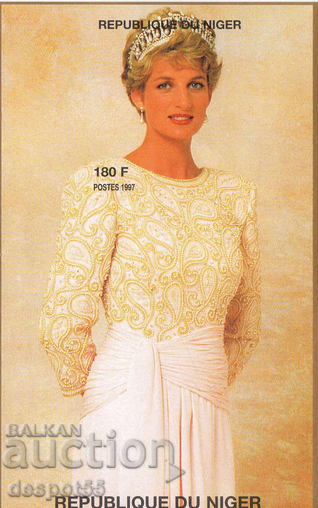 1998. Niger. Prințesa Diana în aur. Block.