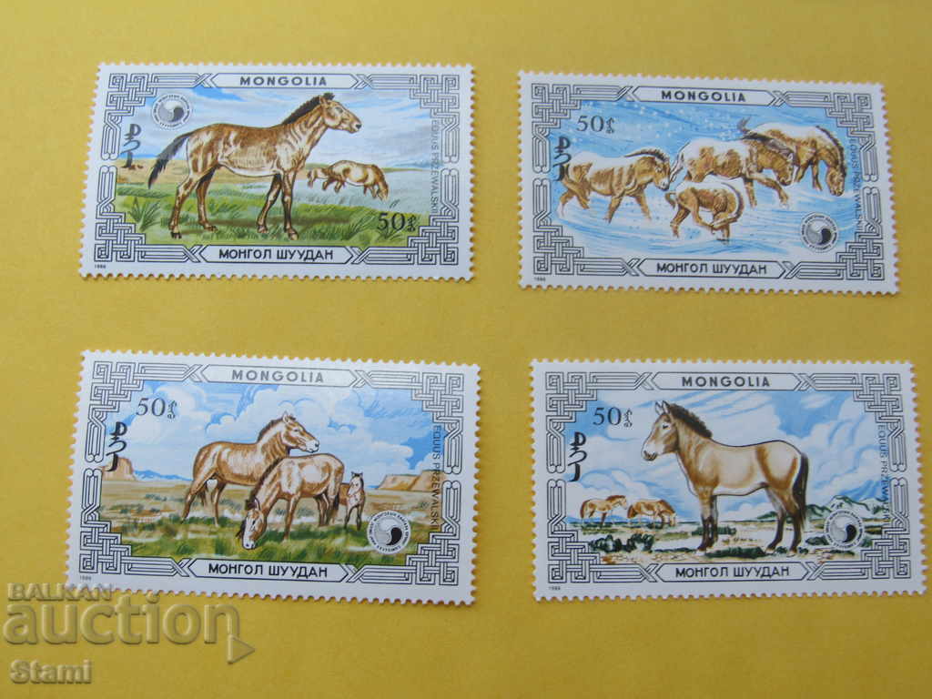 Seth brands Wild horses, Mongolia, 1986, new, with price 7.90 BGN | € 4.04 Seth brands Wild horses, Mongolia, 1986, new, with price 7.90 BGN | € 4.04