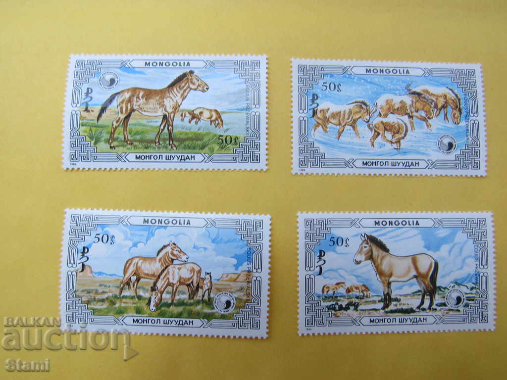 Сет марки Диви коне, Монголия, 1986, ново,