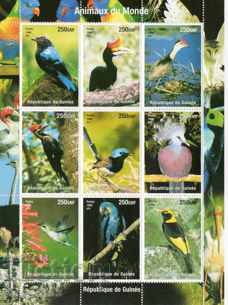 1998. Guinea. Birds. Block.