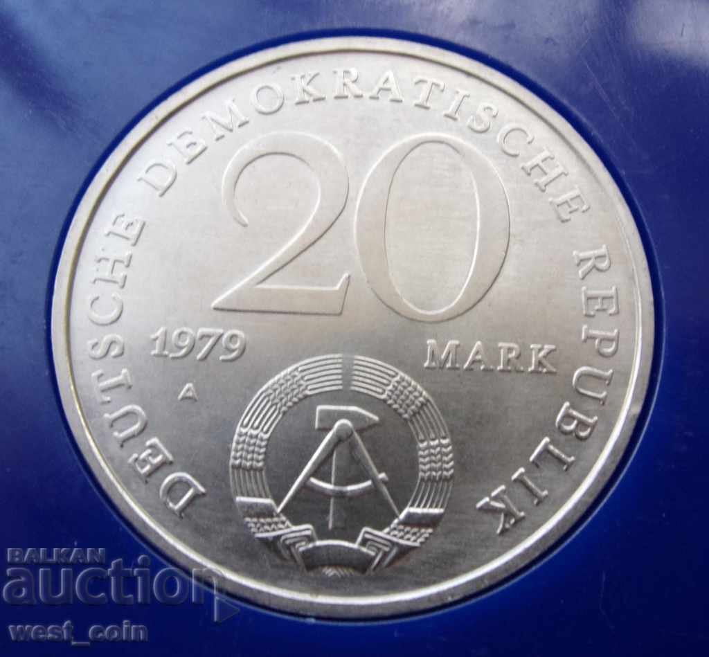 ГДР  20  Mapk 1979 UNC с цена € 8.18 | 16.00 лв.
