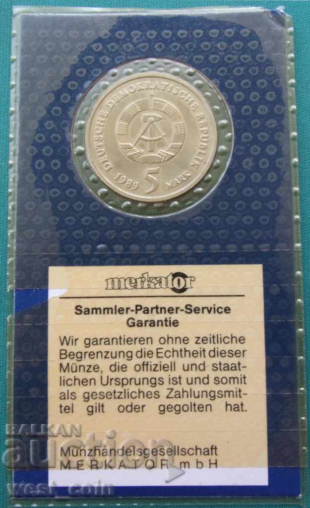 GDR 5 Mapk 1989 UNC with price € 6.65 | 13.01 BGN GDR 5 Mapk 1989 UNC with price € 6.65 | 13.01 BGN