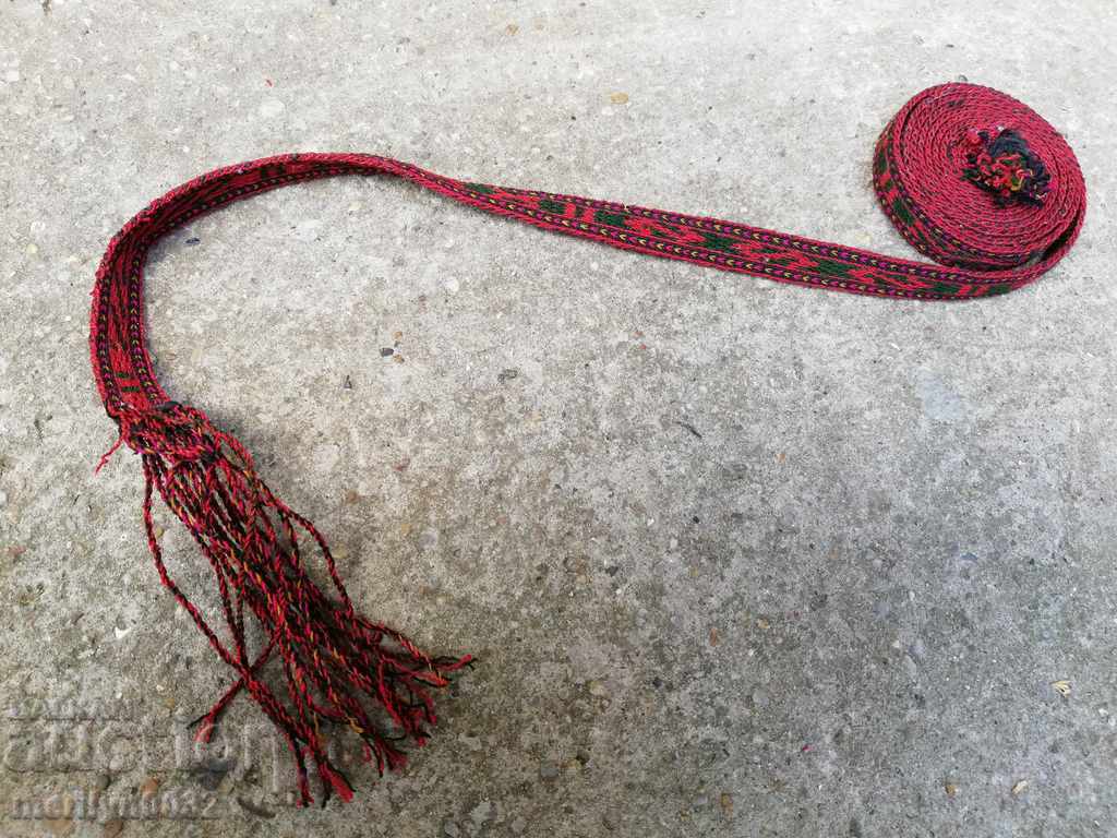 Auction  Old hand-woven sash sash belt costume
