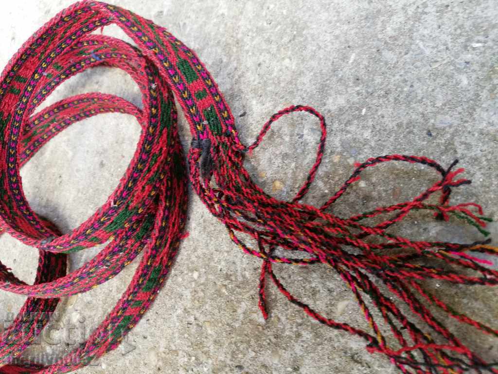 Old hand-woven sash sash belt costume - 6
