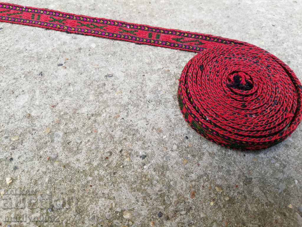 Old hand-woven sash sash belt costume - 7