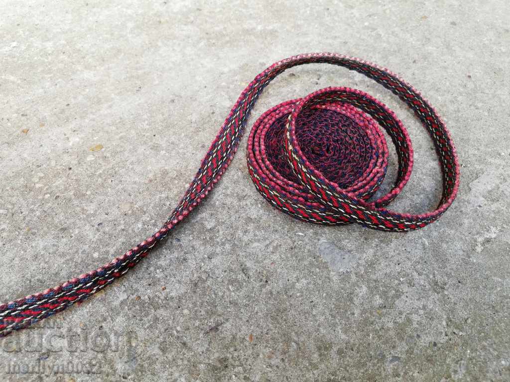 Old hand-woven sash sash belt costume - 6