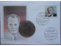 Germany 1 Dollar 1993 Postal envelope with Coin NUMISBRIEFE