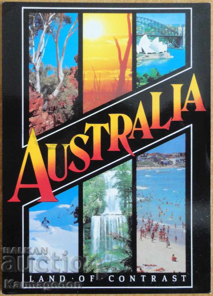 Traveled postcard from Australia, from the 1980s