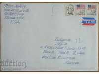 Travel envelope with a letter from the USA, from the 1980s