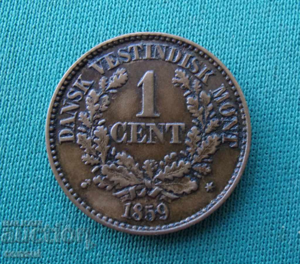 Danemarca Indienii de Vest 1 Cent 1859 Foarte rare monede cu preț € 33.23 | 64.99 BGN