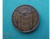 Дания Западна Индия  1  Цент  1859  Много Рядка Монета