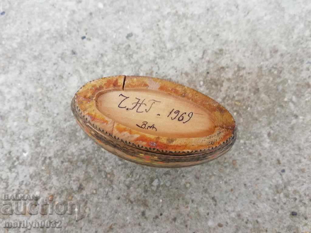 Старинен пирографиран павур бъкел бъклица буре дървения - 6 Старинен пирографиран павур бъкел бъклица буре дървения - 6