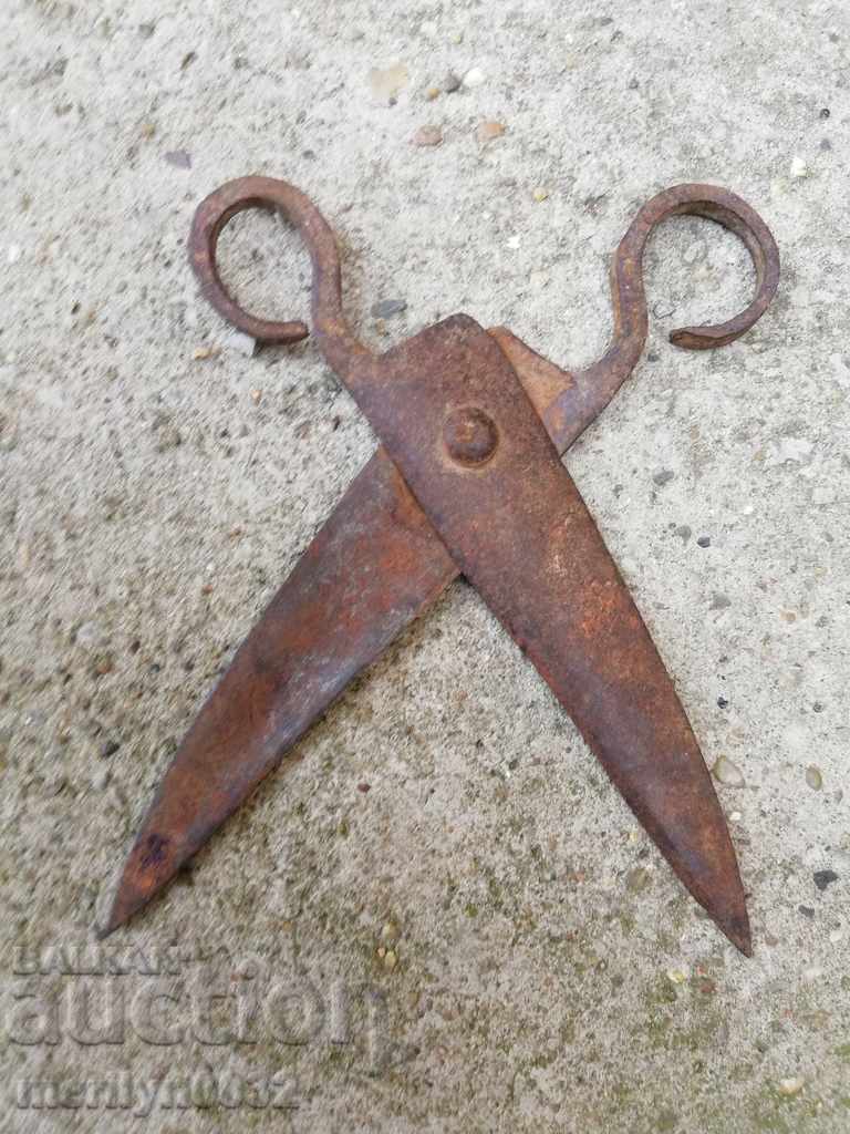 Forged scissors primitive wrought iron