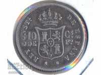 Spanish Philippines 10 centimes 1885, silver