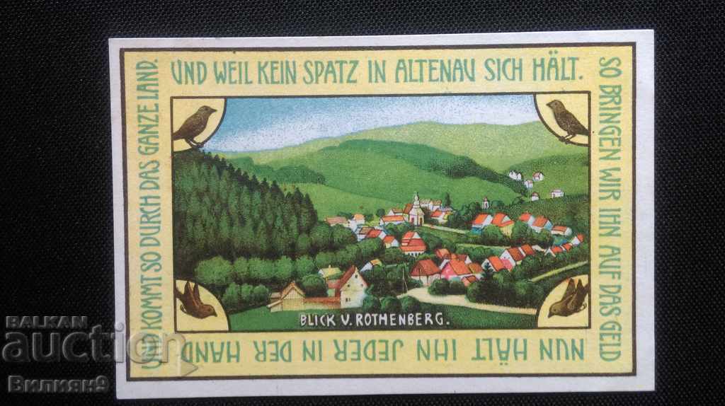 Germania Altenau 75 Pfennig 1921 UNC