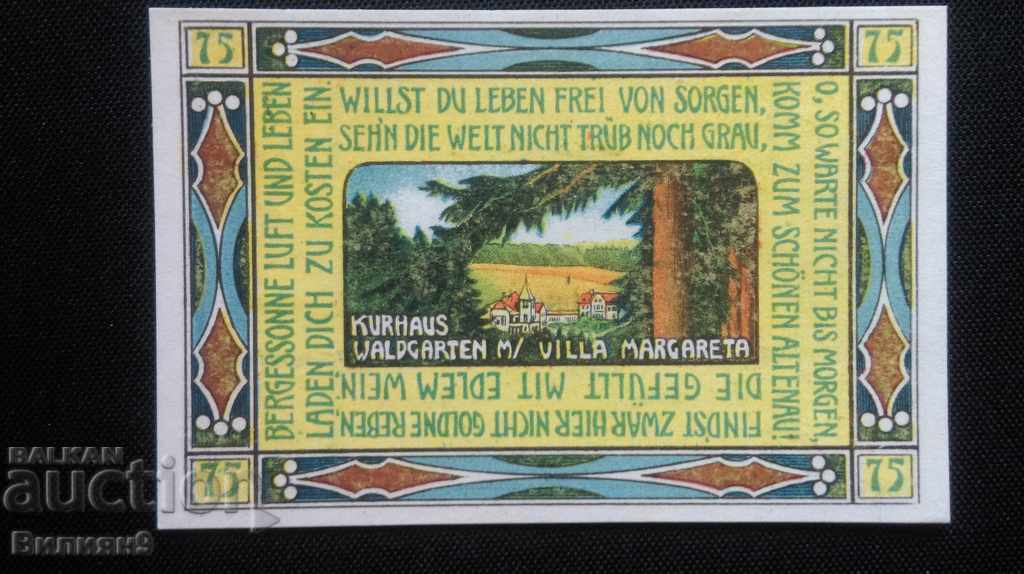 Германия Алтенау 75 Пфенига 1921 UNC