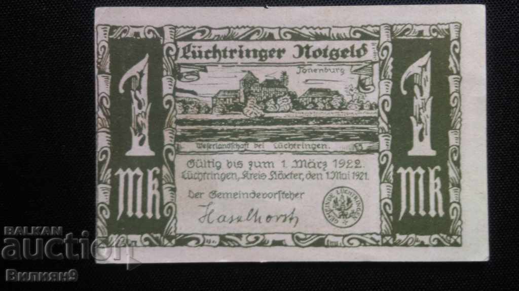Germany Tönnburg 1 Mar 1922 UNC