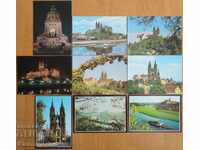 Картички - ГДР, 9 броя нови