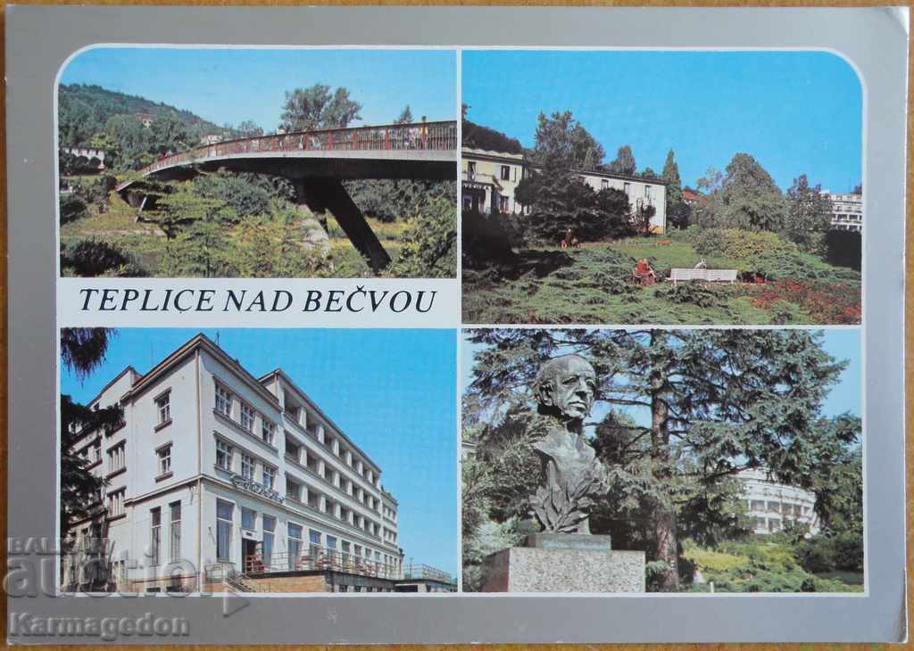 Traveled postcard from Czechoslovakia, from the 80s Traveled postcard from Czechoslovakia, from the 80s