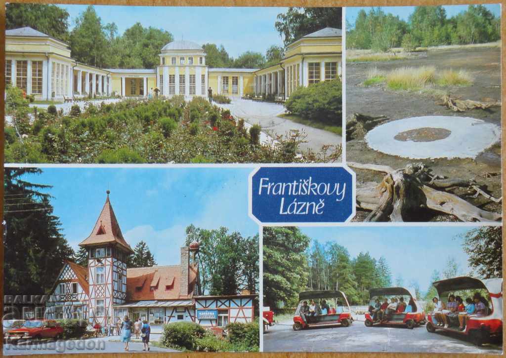 Traveled postcard from Czechoslovakia, from the 80s