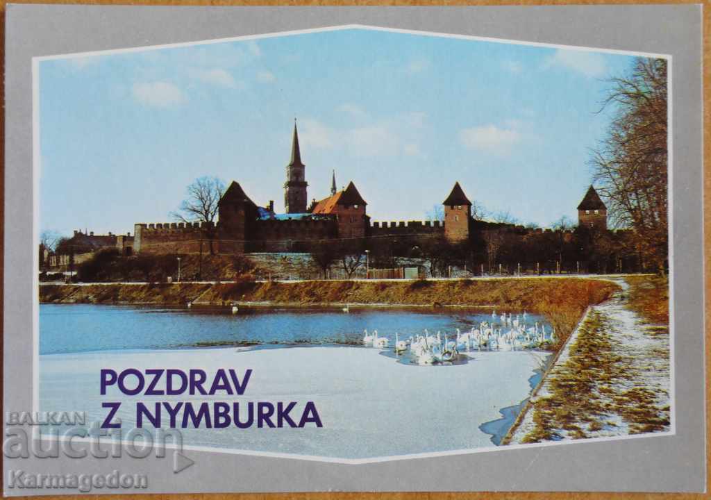 Traveled postcard from Czechoslovakia, from the 80s