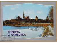 Traveled postcard from Czechoslovakia, from the 80s