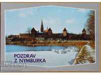 Traveled postcard from Czechoslovakia, from the 80s