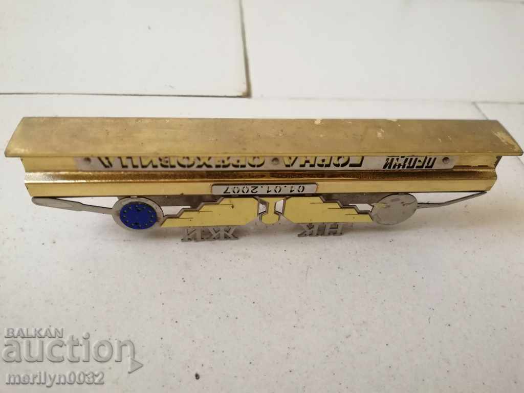 Δημοπρασία Αναμνηστικό του σιδηρόδρομου σιδηροδρόμου Μονογράμματος Ημερομηνία Πλαστικό σχήμα Δημοπρασία Αναμνηστικό του σιδηρόδρομου σιδηροδρόμου Μονογράμματος Ημερομηνία Πλαστικό σχήμα