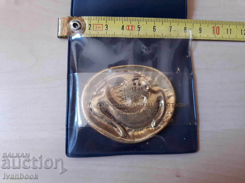 Author plaque - plastic - polished brass - 5 Author plaque - plastic - polished brass - 5