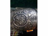 Coaster + fire glass, "RUSSIAN THREE", USSR, last century