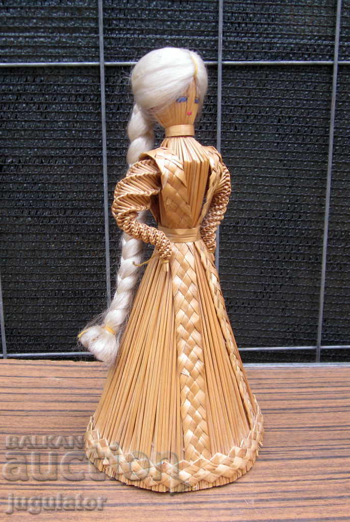 Auction ancient Bulgarian folklore straw doll with folk costume Auction ancient Bulgarian folklore straw doll with folk costume