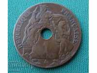 France Indochina 1 Cent 1910 Very Rare