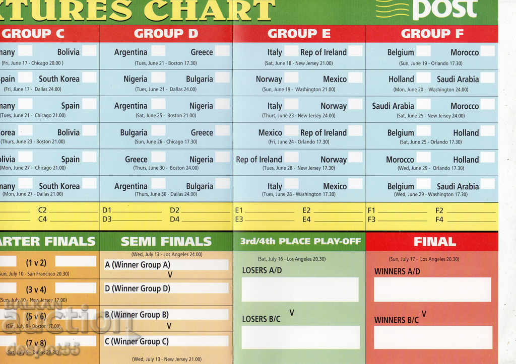 1994. Eire. World Cup USA '94. Two blocks with price 11.50 BGN | € 5.88 1994. Eire. World Cup USA '94. Two blocks with price 11.50 BGN | € 5.88