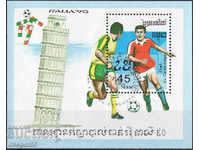 1990. Cambodia. World Cup, Italy. Block.