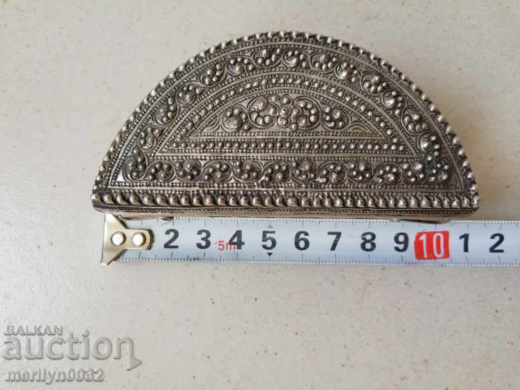 Box for snuff Vazrazhdane silver 133.8g hammered granulation - 7 Box for snuff Vazrazhdane silver 133.8g hammered granulation - 7