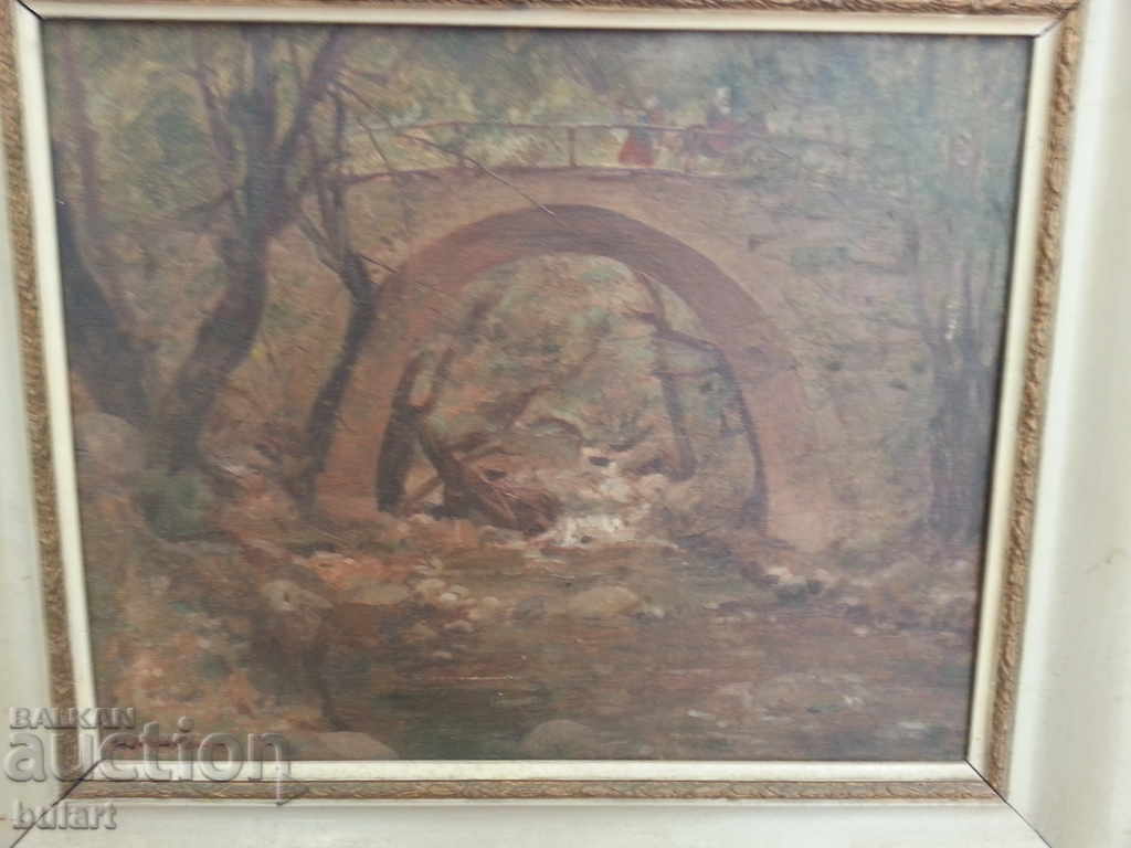 Картина "Мост 1933" Уйлям Уотсън. Масло.Идентификация