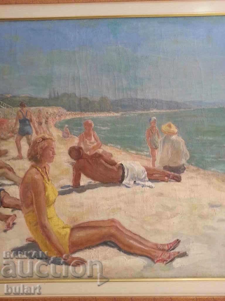 Auction Painting "The Woman of the Artist" Stanio Stamatov .Material.Id .. Auction Painting "The Woman of the Artist" Stanio Stamatov .Material.Id ..