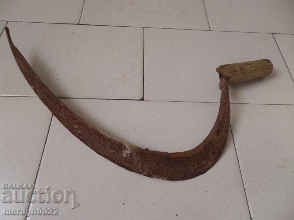 Delivery of Old forged sickle farm wrought iron tool Delivery of Old forged sickle farm wrought iron tool