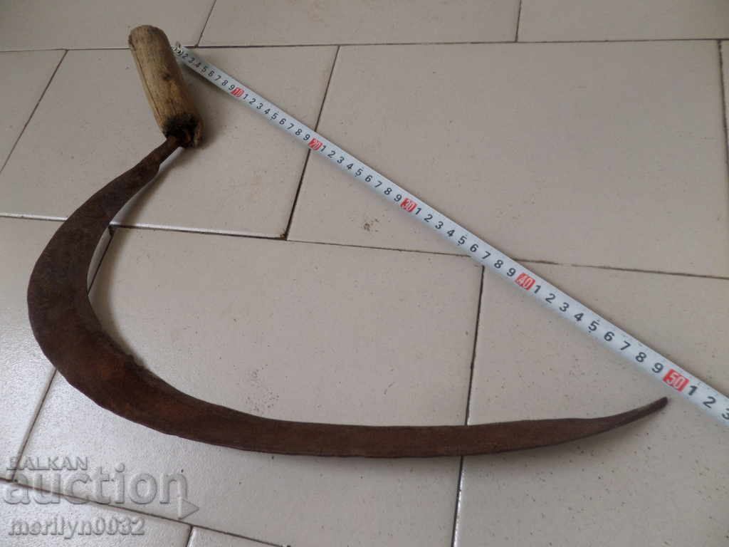 Old forged sickle farm wrought iron tool - 5 Old forged sickle farm wrought iron tool - 5