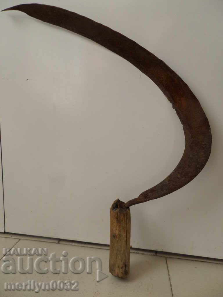 Old forged sickle farm wrought iron tool - 6 Old forged sickle farm wrought iron tool - 6