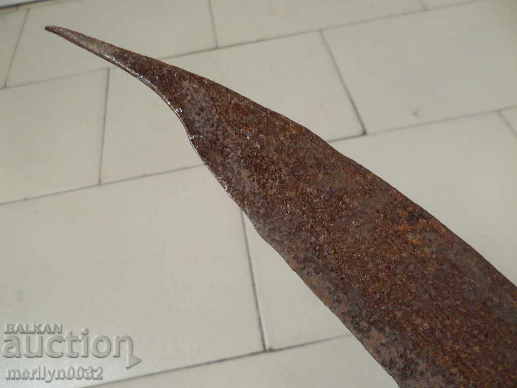 Old forged sickle farm wrought iron tool - 7 Old forged sickle farm wrought iron tool - 7